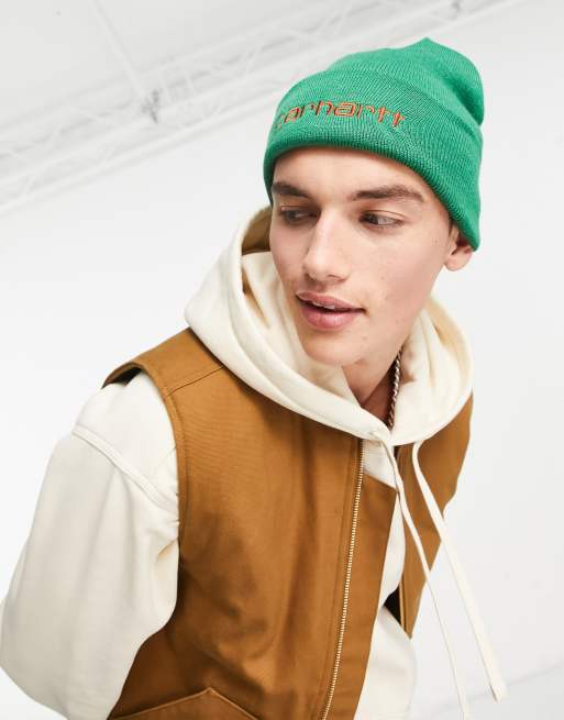 men green carhartt beanie