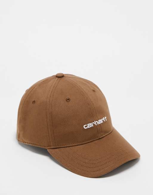 Carhartt WIP – Script – Brązowa czapka z daszkiem unisex
