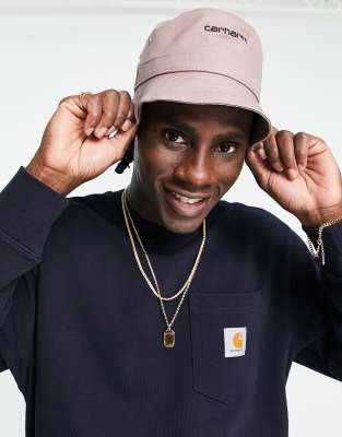 Carhartt Script Bucket Hat In Pink ModeSens
