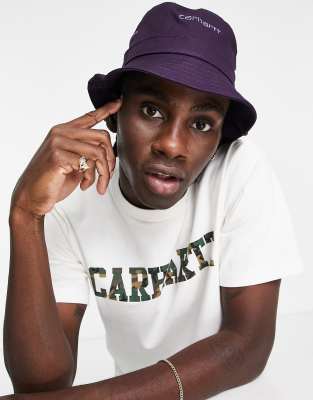 Carhartt WIP script bucket hat in purple