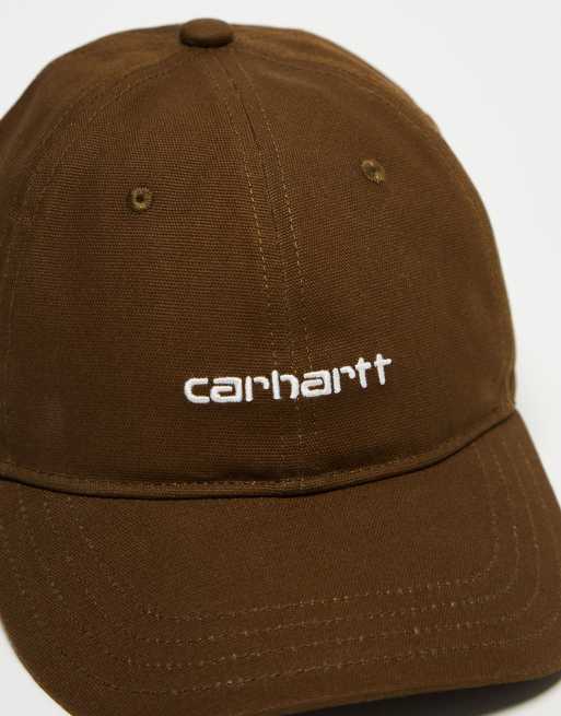 Carhartt WIP script cap in brown, 4 of 4