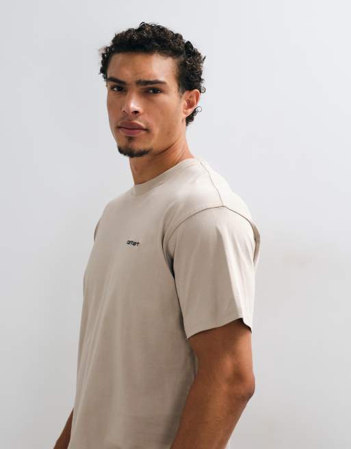 Carhartt WIP Script Embroidery logo t-shirt in natural, 5 of 5