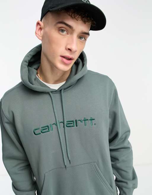 Carhartt WIP script hoodie in green | ASOS