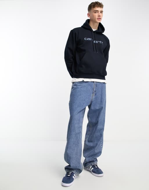 【おすすめ/関税送料込み】Carhartt WIP Script Navy Hoodie Carhartt WIP script hoodie in navy | ASOS