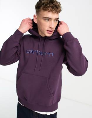 Carhartt WIP script hoodie in purple | ASOS