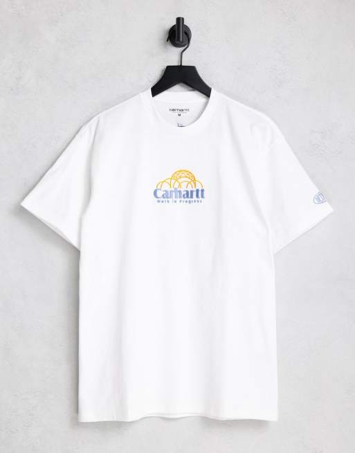 Carhartt WIP - Script - Hvid T-shirt med geometrisk skrift
