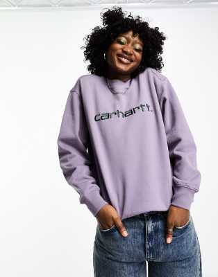 Carhartt WIP - Script - Lilla sweatshirt