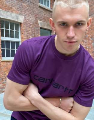 purple carhartt shirt