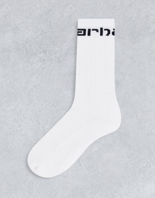 Carhartt WIP script socks in white