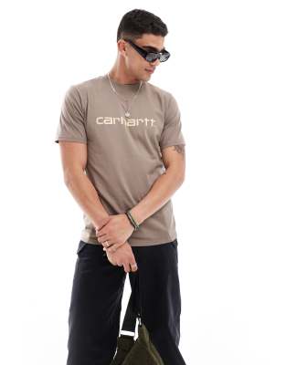 Carhartt WIP - Script - T-shirt in bruin