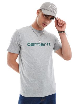 Carhartt WIP script t-shirt in grey