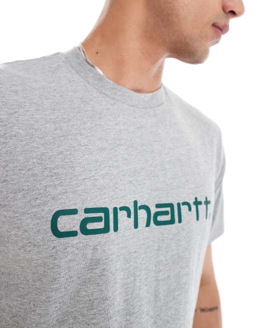 Carhartt WIP script t-shirt in grey, 2 of 4