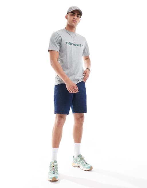 Carhartt WIP script t-shirt in grey, 3 of 4