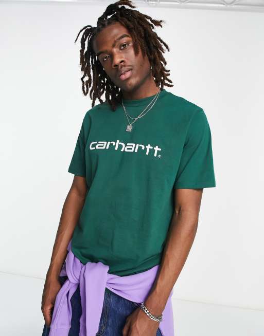 Carhartt WIP - Script - T-shirt in groen