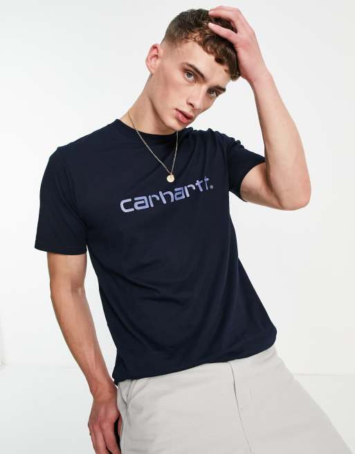 T shirt carhartt bleu hot sale