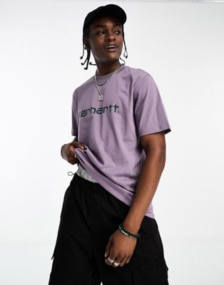 Carhartt WIP script t-shirt in purple