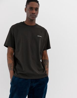 Carhartt WIP - Script - T-shirt met borduursel in bruin
