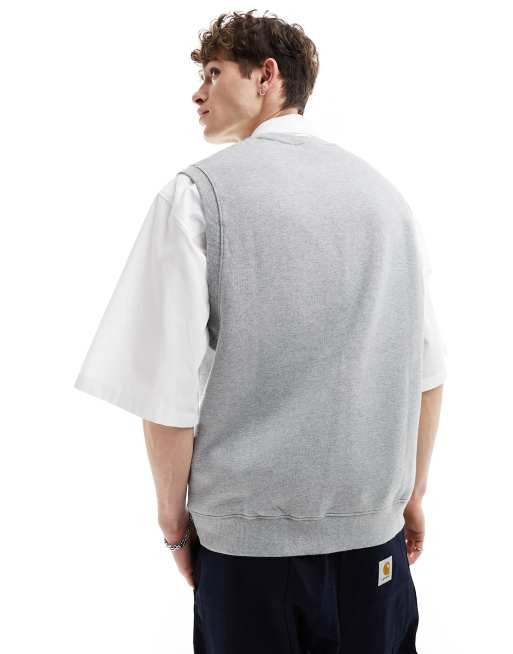 さらに100円引き◆CARHARTT◆SCRIPT VEST SWEATSHIRT Carhartt WIP Script V-Neck Vest Sweatshirt, Black / White