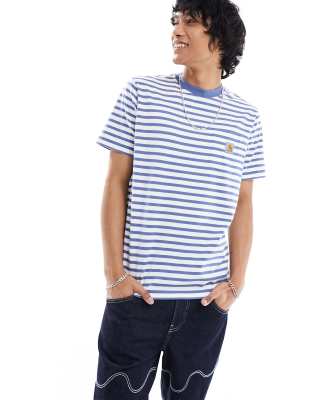 Carhartt WIP - Seidler - T-shirt met zak in blauw