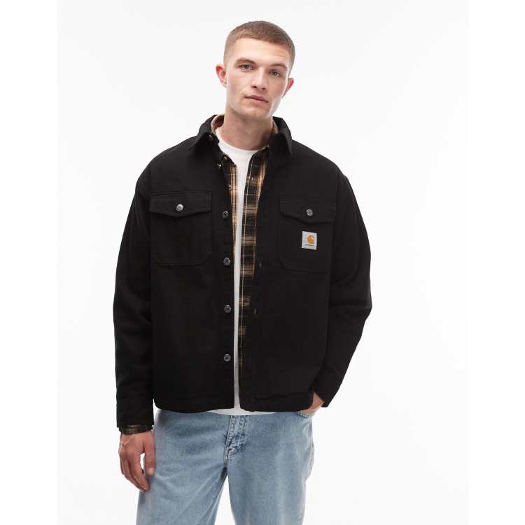 Carhartt WIP selby denim shirt jacket in black | ASOS