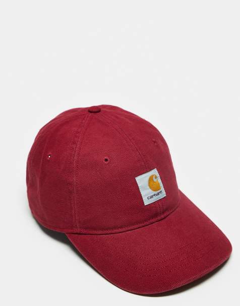 Carhartt WIP - Selby - Mørkerød kasket i kanvas - view 1