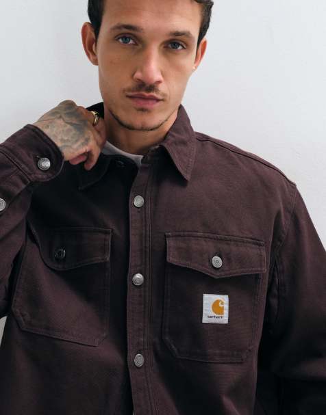 Carhartt WIP Selby shirt jacket in dark brown - view 1