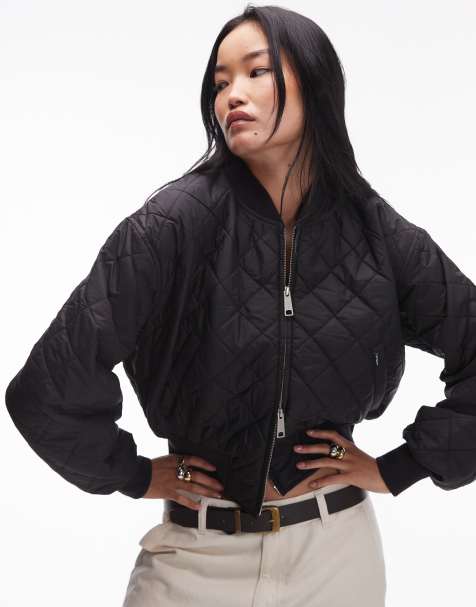 Carhartt WIP - Selma - Sort og cropped bomber-jakke - view 1
