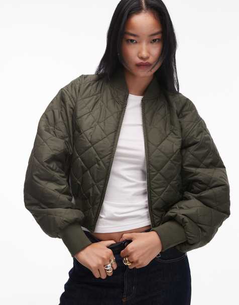 Carhartt WIP – Selma – Zielona krótka kurtka bomberka - view 1