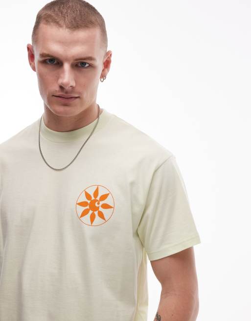 Carhartt WIP Senses graphic t-shirt in dusky yellow, 2 of 4