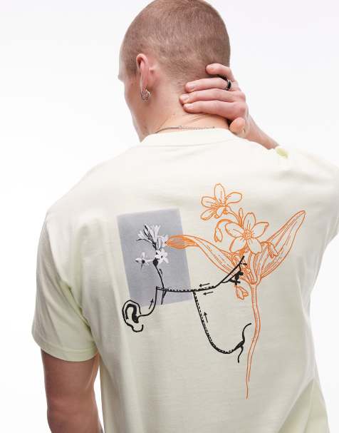 Carhartt WIP – Senses – T-Shirt in gedämpftem Gelb mit Grafik - view 1