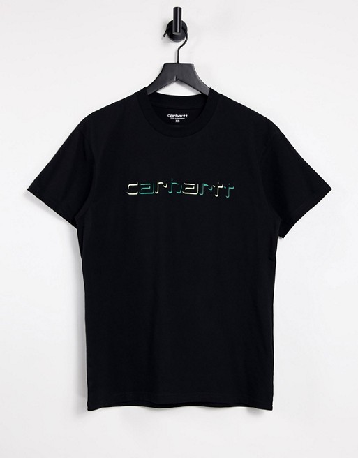 Carhartt WIP shadow script embroidered t-shirt in black