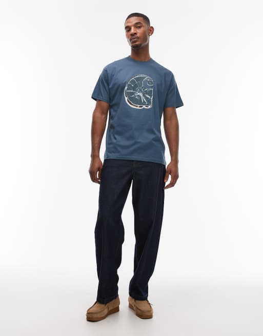 Carhartt WIP shattered t-shirt in blue, 2 of 5