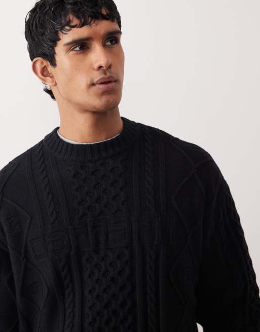 Carhartt WIP – Shawn – Czarny sweter dzianinowy, 4 z 5