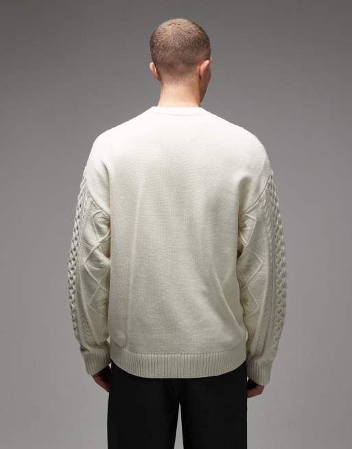 Carhartt WIP - Shawn - Gebreide trui in gebroken wit, 3 van 5