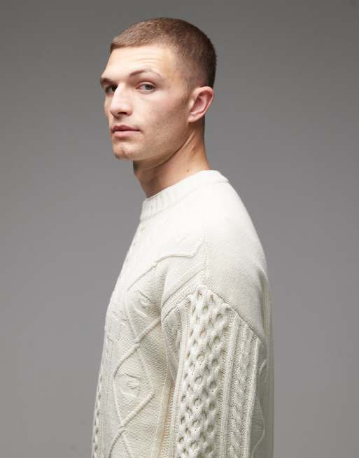 Carhartt WIP - Shawn - Gebreide trui in gebroken wit, 4 van 5