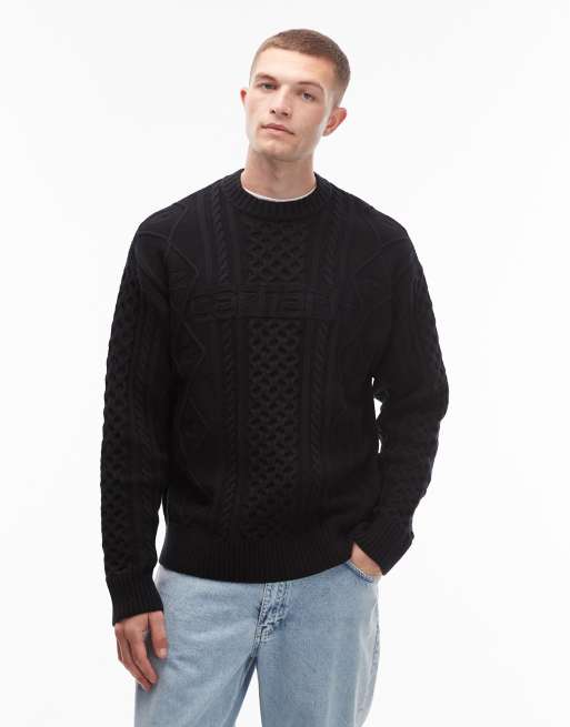 Carhartt WIP Shawn knit sweater in black