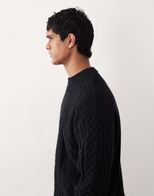 Carhartt WIP Shawn knitted jumper in black, 5 of 5