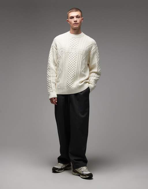 Carhartt WIP shawn knitted jumper in off white | ASOS