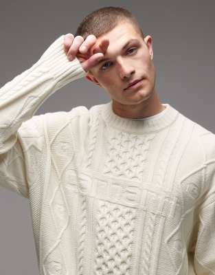 Carhartt WIP - Shawn - Strickpullover in Wollweiß
