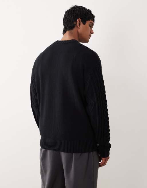Carhartt WIP – Shawn – Svart, stickad tröja, 3 av 5