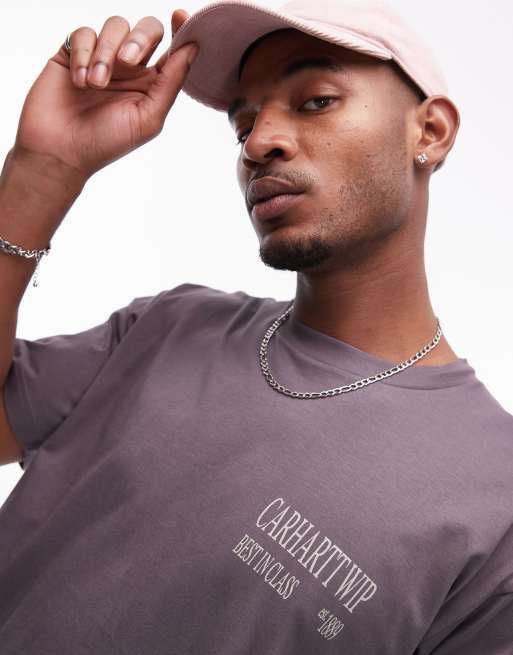 Carhartt WIP short sleeve best in class T-shirt in gray | ASOS