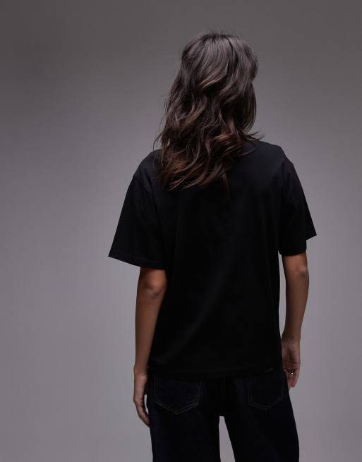 Carhartt WIP short sleeve drip script t-shirt in black , 3 of 4