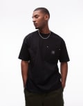 [Carhartt WIP] Carhartt WIP short sleeve Eldon pocket t-shirt in black S Black