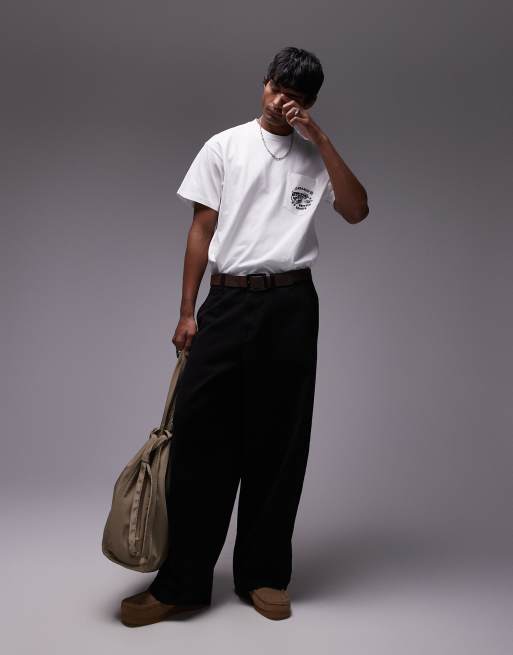 Carhartt WIP short sleeve Fragments pocket t-shirt in white, 4 of 4