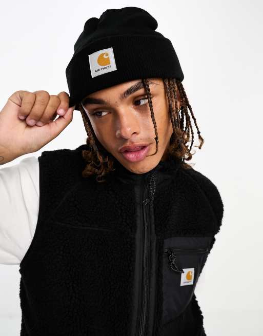 Carhartt WIP short watch beanie in black