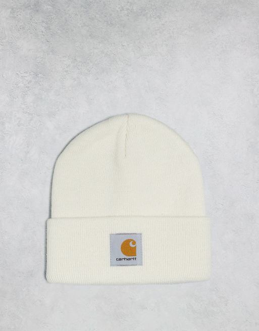 Carhartt WIP – Short Watch – Czapka beanie w kolorze złamanej bieli