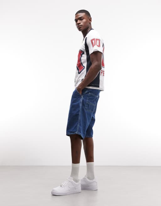 Carhartt WIP shorts Simple relaxed fit blu lavaggio medio, 3 di 9