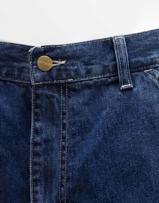 Carhartt WIP shorts Simple relaxed fit blu lavaggio medio, 9 di 9