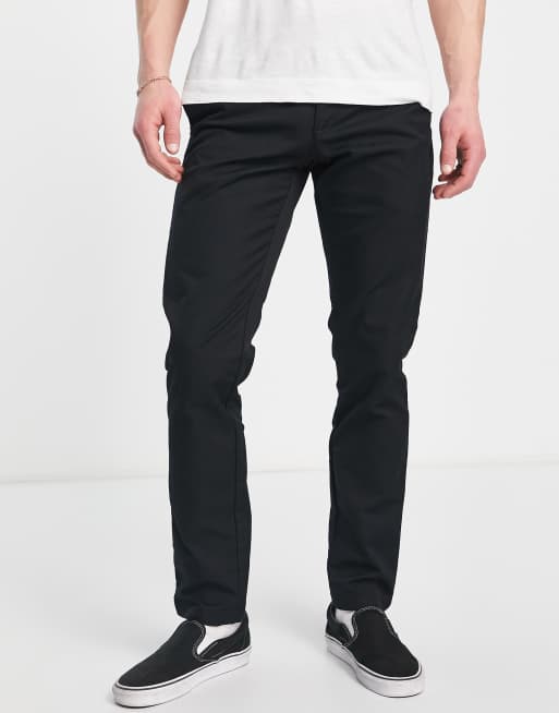 Carhartt WIP sid slim chino pant in black ASOS