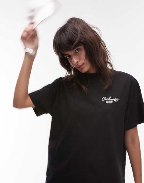 Carhartt WIP signature logo t-shirt in black - view 1